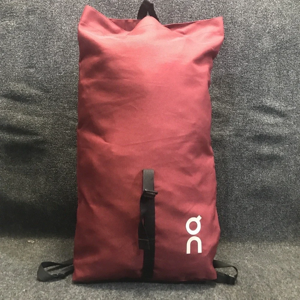On Cloud Ambassador Maroon/Black  Running Backpack Sack Run Bag w/ Front Logo